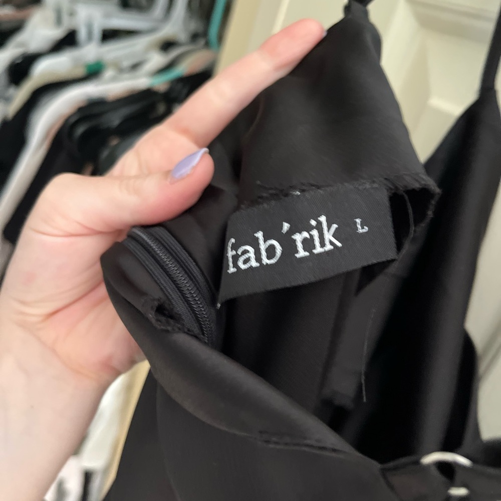 FABRIK BLACK SLIP DRESS - Picture 2 of 3